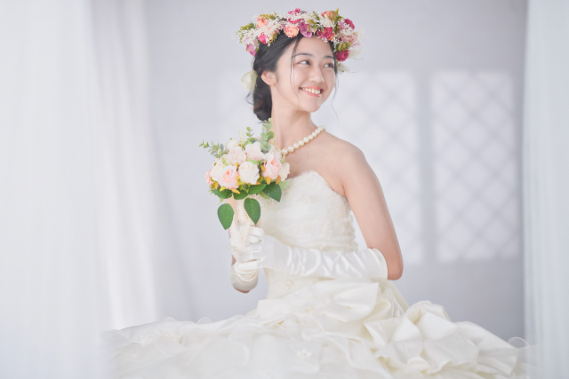 笑顔の美しい花嫁
